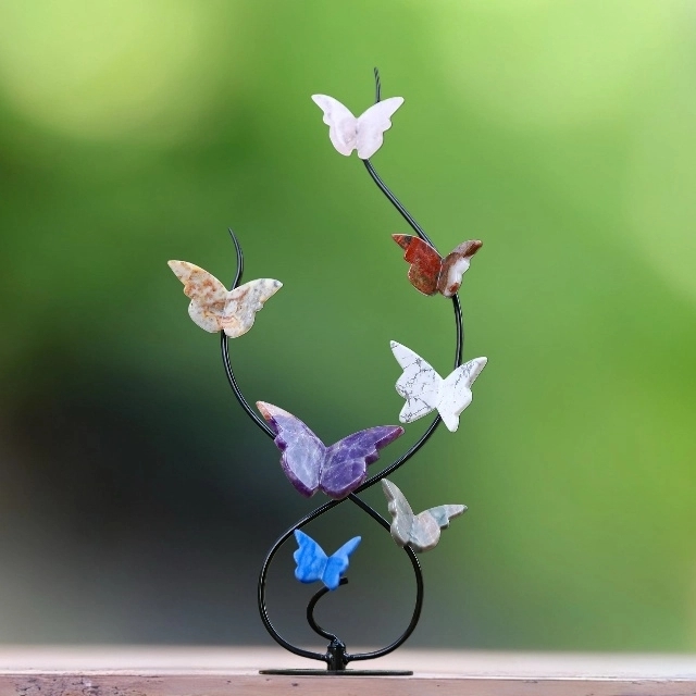 carved crystal butterfly