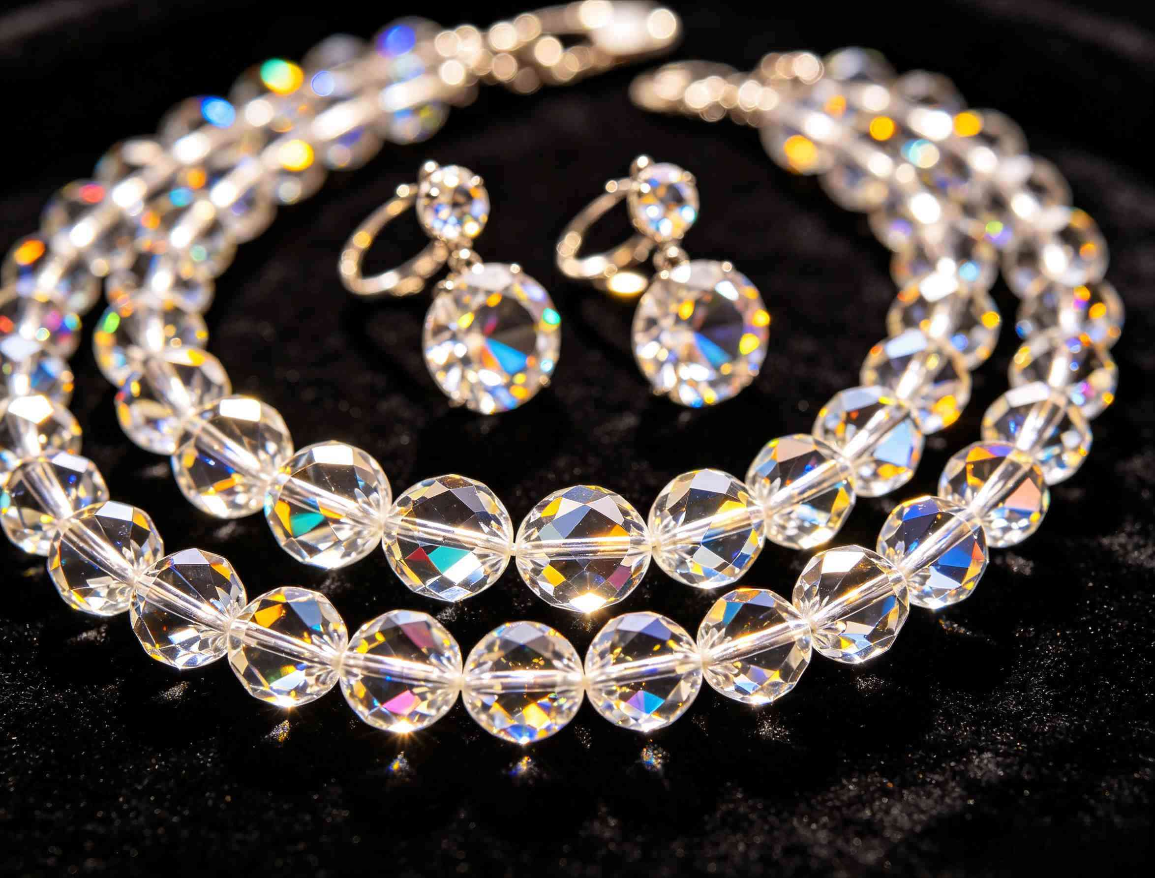 Collection de bijoux en cristal