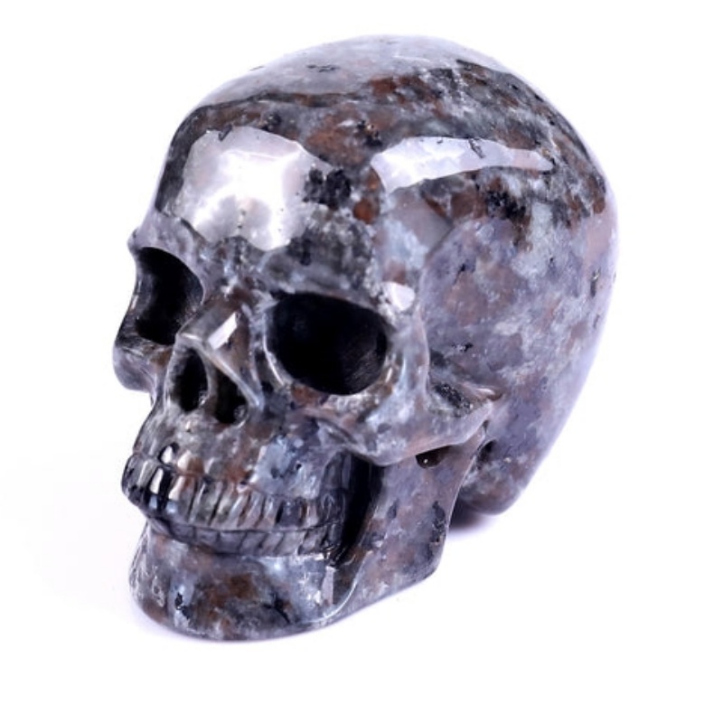 Crâne en cristal Yooperlite sculpté à la main, vente en gros